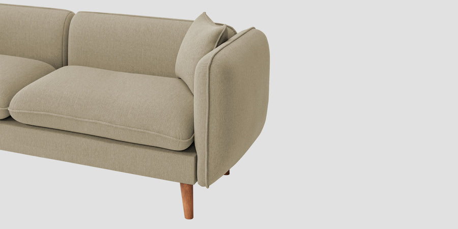Reva Fabric 2 Seater Sofa In Honey Beige Colour - Febonic Living