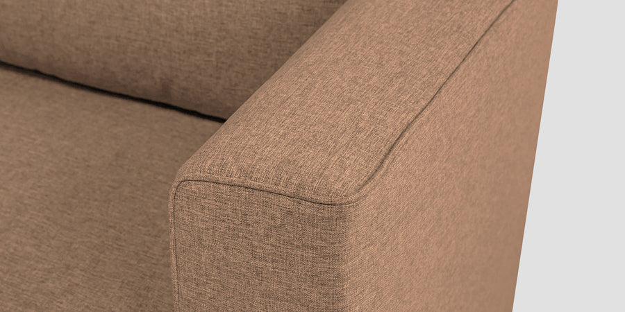 Kenia Fabric 3 Seater Foldable Sofa Cum Bed In Cosmic Beige Colour - Febonic Living