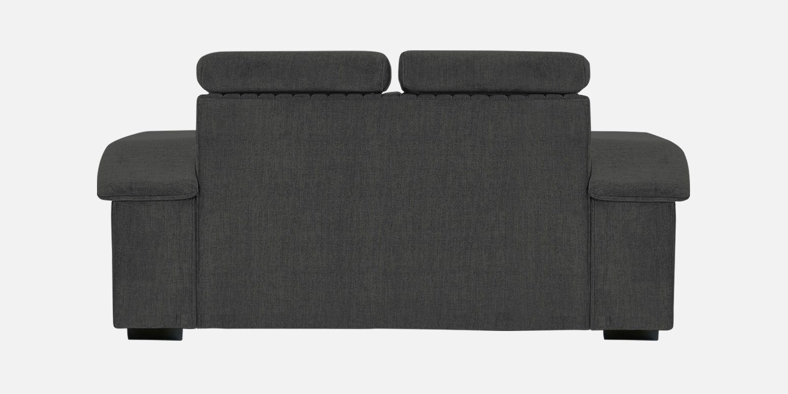 Draco Fabric 2 Seater Sofa In Charcoal Grey Colour