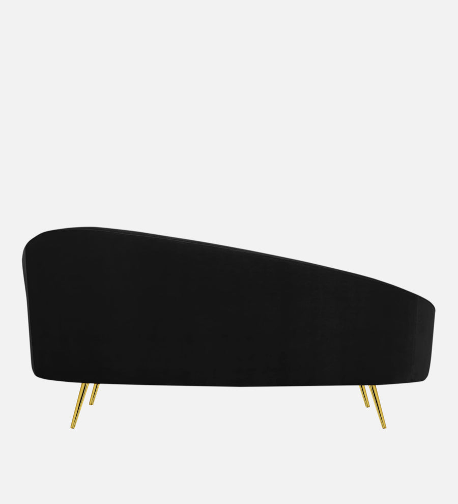 Cely Velvet Lhs Chaise Lounger In Adam Black Colour - Febonic Living