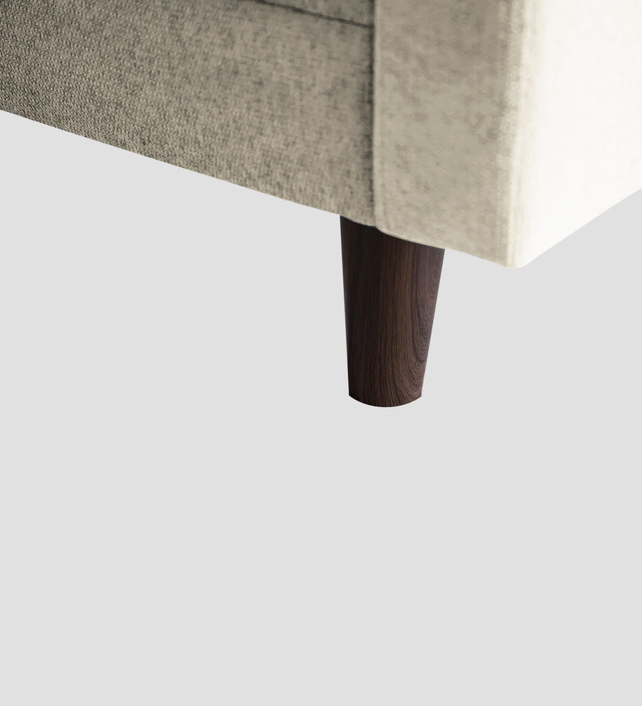 Noha Fabric 1 Seater Sofa In Ivory Cream Colour - Febonic Living