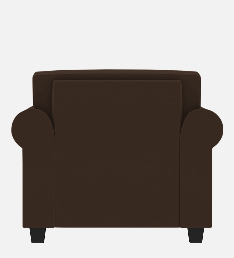 Numonk Velvet 1 Seater Sofa In Chocolate Brown Colour - Febonic Living
