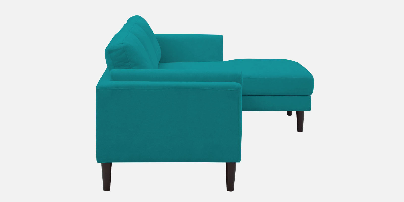 Creata Fabric LHS Sectional Sofa (2+Lounger) in Sea Green Colour by Febonic