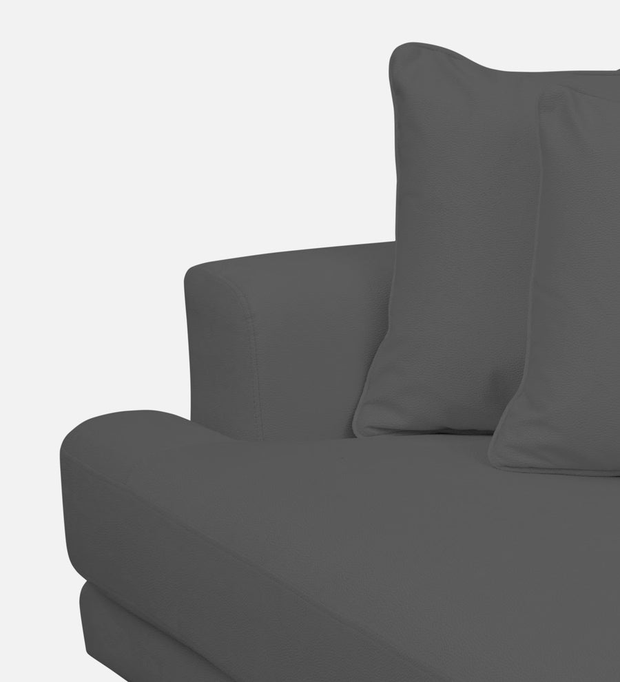 Woody Fabric 1 Seater Sofa In Pure Grey Colour - Febonic Living