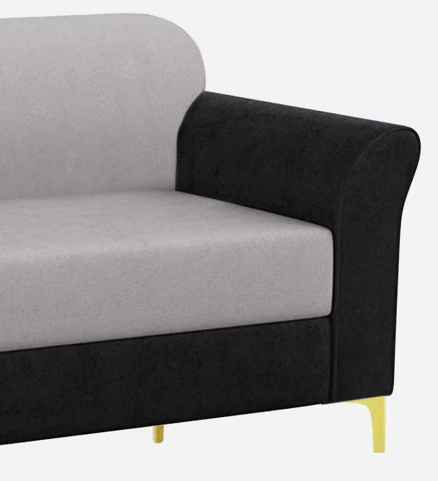 Jordan Velvet 1 Seater Sofa In Adam Black And Concreate Grey Colour - Febonic Living