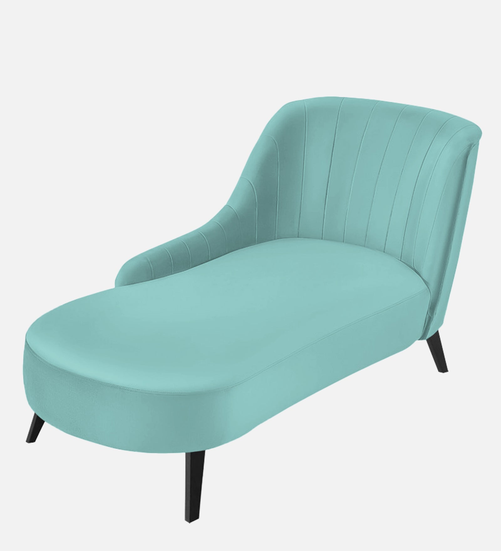 Flora Velvet LHS Chaise Lounger in Barmunda Aqua Colour