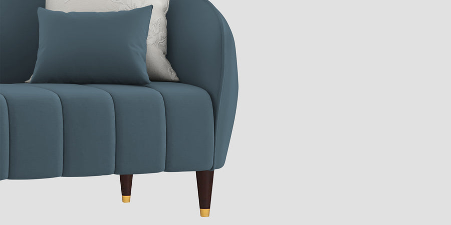 Hairo Velvet 2 Seater Sofa In Oxford Blue Colour - Febonic Living