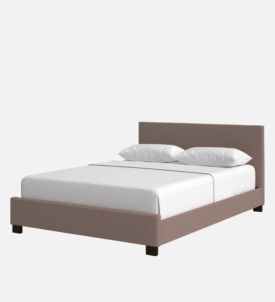 Lora Fabric Upholstered Queen Size Bed In Kadhi Beige Colour - Febonic Living