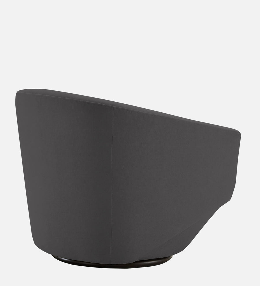 Haddie Velvet Swivel Chair In Davy Grey Colour - Febonic Living