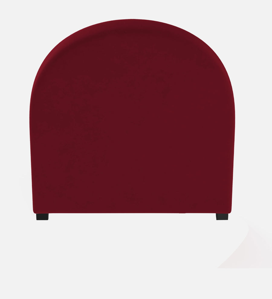Maro Velvet Upholstered Single Size Bed In Dark Maroon Colour - Febonic Living
