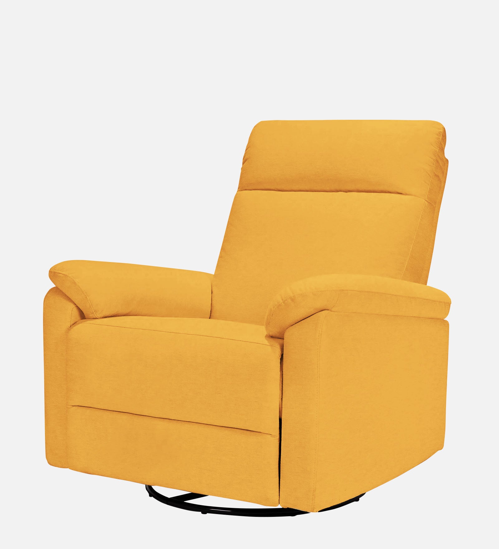 Mandy Fabric Manual 1 Seater Recliner In Turmeric Yellow Colour