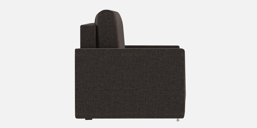 Grace Fabric 3 Seater Pull Out Sofa Cum Bed In Dark Brown Colour With Storage - Febonic Living