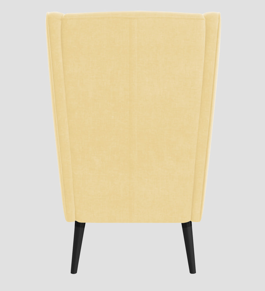 Niya Velvet Wing Chair In Sandy Beige Colour - Febonic Living