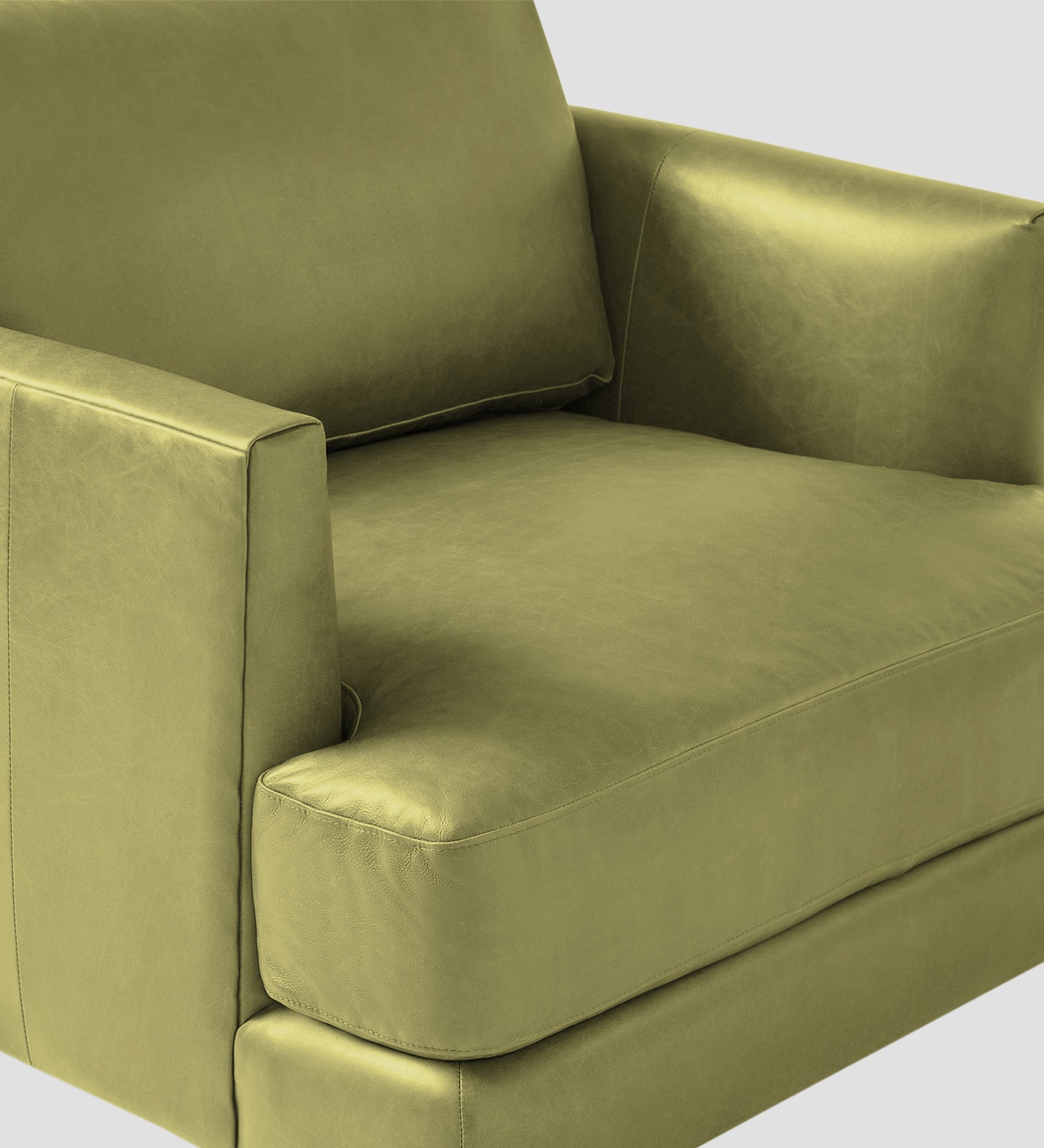 Sterio Leatherette 1 Seater Sofa In  Spring Green Colour - Febonic Living