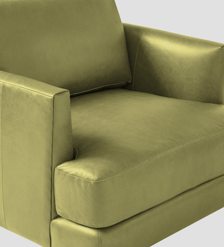 Sterio Leatherette 1 Seater Sofa In Spring Green Colour - Febonic Living