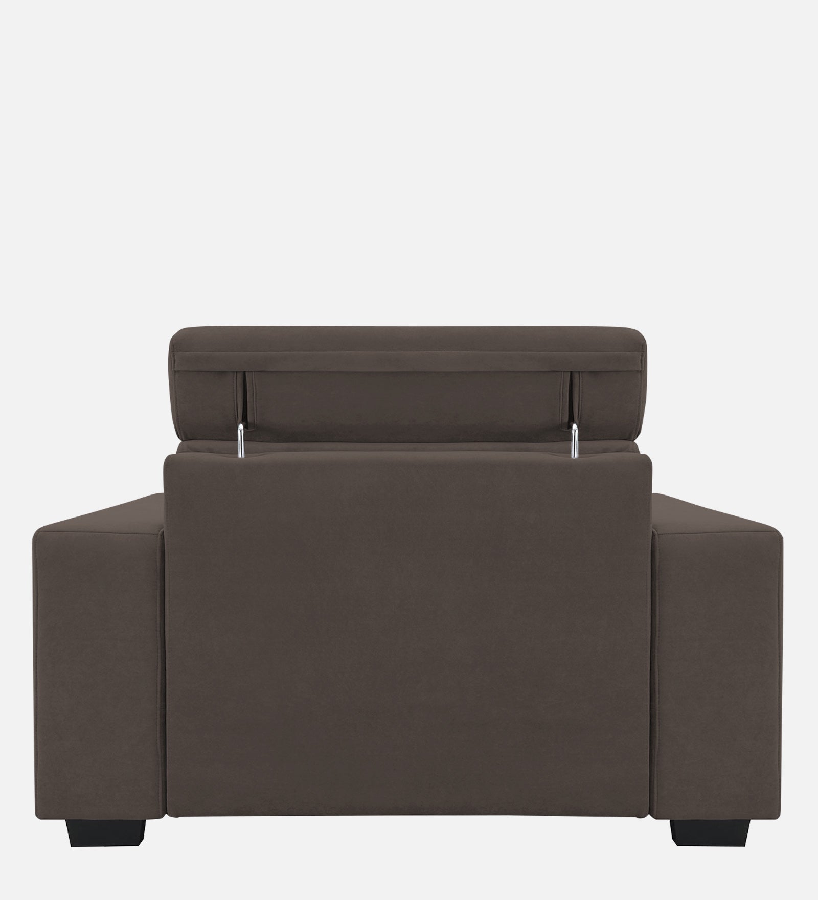 Hiro Fabric 1 Seater Sofa In  Lito Brown Colour - Febonic Living