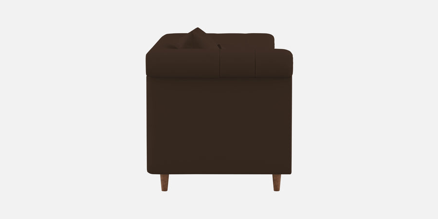 Rubi Velvet 3 Seater Sofa In Chocolate Brown Colour - Febonic Living