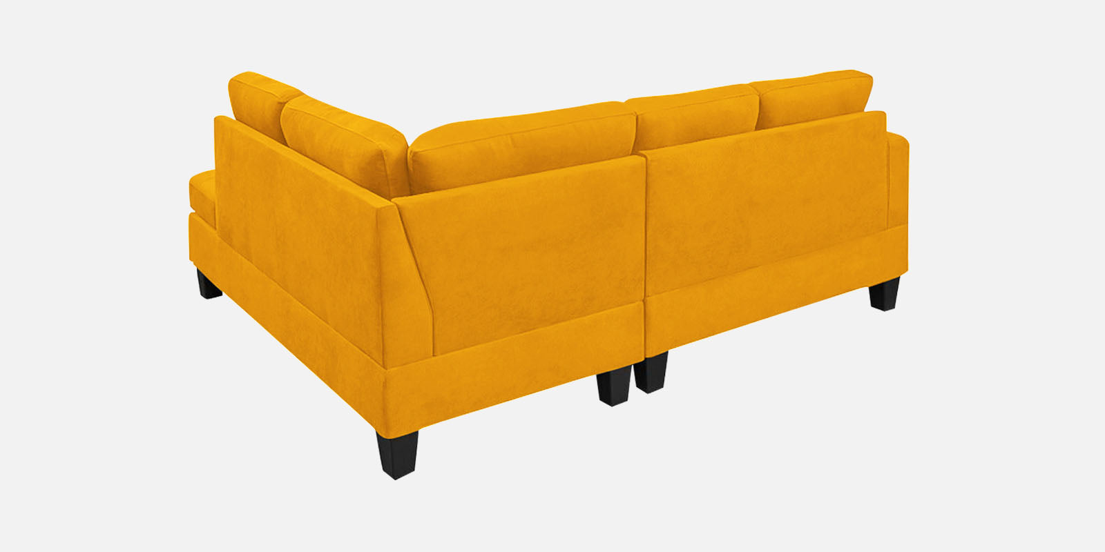 Thomas Fabric LHS Sectional Sofa (2+Lounger) in Bold Yellow Colour