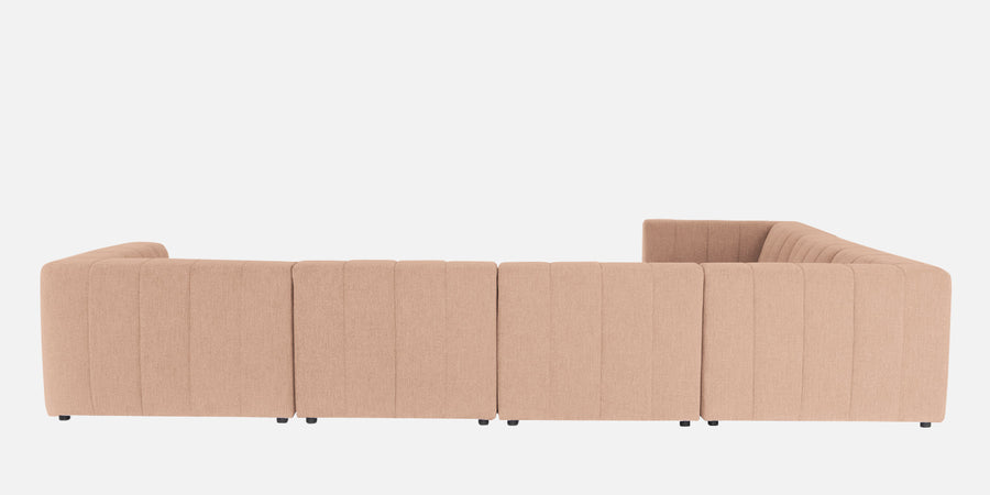 Damo Fabric Lhs 8 Seater Corner Sofa In Cosmic Beige Colour - Febonic Living