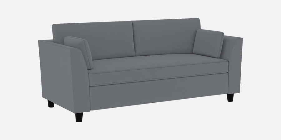 Bristo Velvet 3 Seater Sofa In Pubble Grey Colour With Storage - Febonic Living