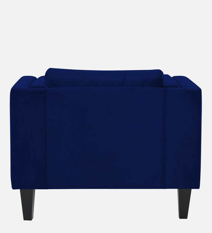 Jasper Velvet 1 Seater Sofa In Imperial Blue Colour - Febonic Living