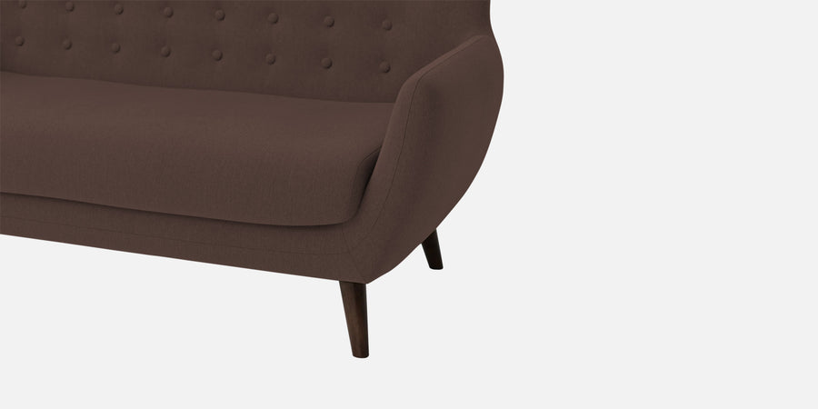 Goofy Fabric 3 Seater Sofa In Caramel Brown Colour - Febonic Living