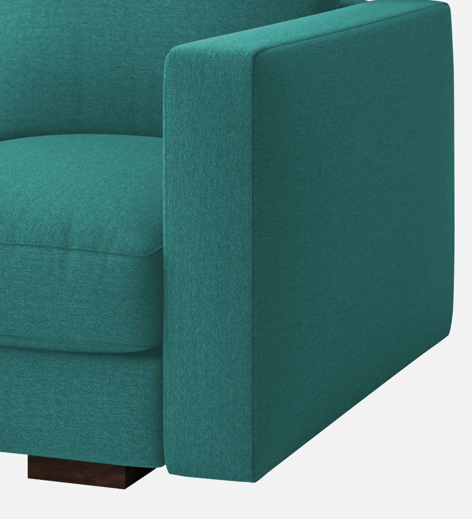 Messy Fabric 1 Seater Sofa in Sea Green Colour