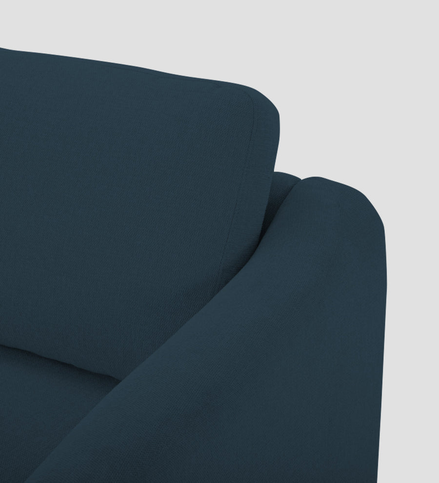 Elara Fabric 1 Seater Sofa In Cool Blue Colour - Febonic Living