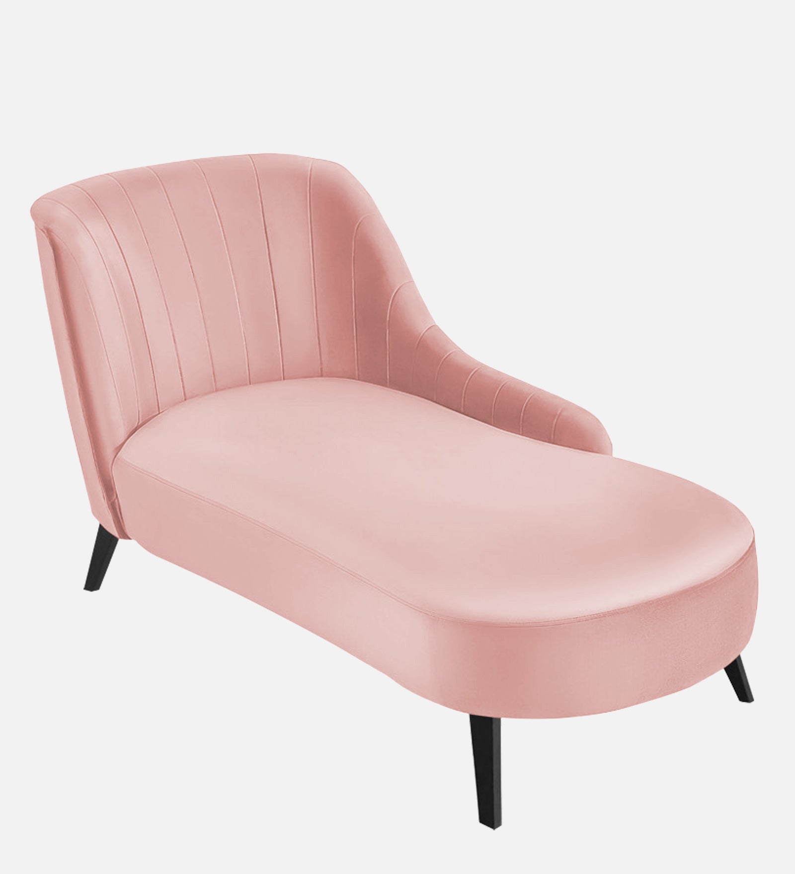 Flora Velvet RHS Chaise Lounger in Millennial Pink Colour