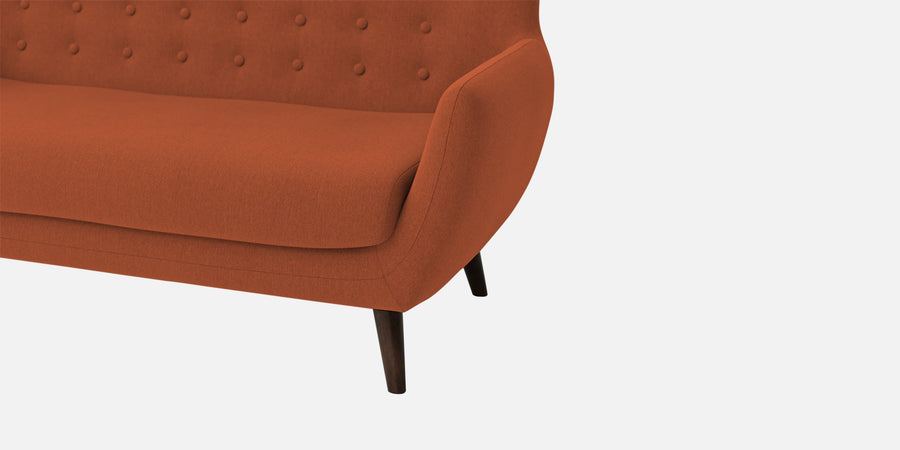 Goofy Fabric 3 Seater Sofa In Royal Orange Colour - Febonic Living