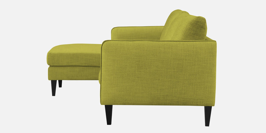 Piku Fabric Rhs Sectional Sofa 3 Lounger In Parrot Green Colour - Febonic Living