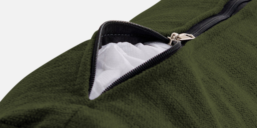 Kara Fabric 3 Seater Pull Out Sofa Cum Bed In Olive Green Colour - Febonic Living