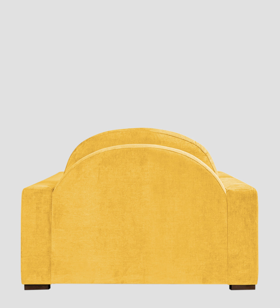 Dara Fabric 1 Seater Sofa In Bold Yellow Colour - Febonic Living