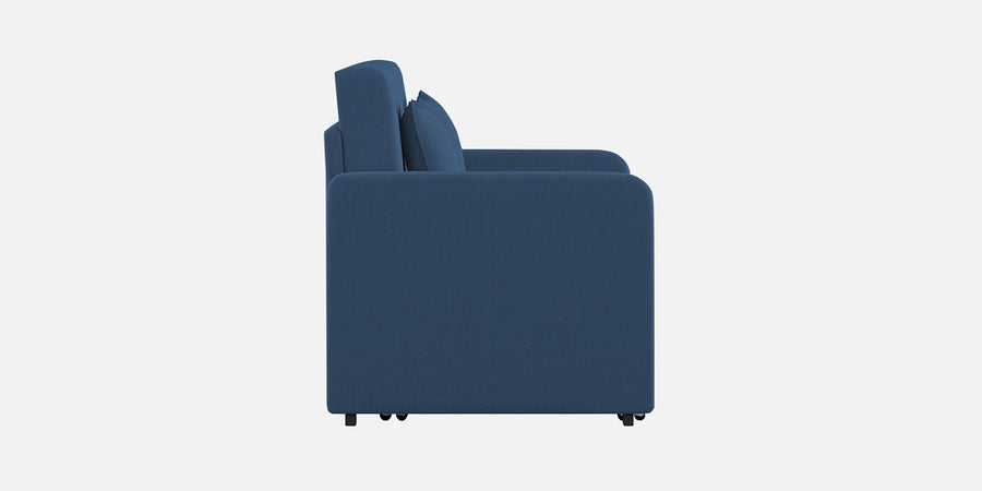 Calra Fabric 3 Seater Pull Out Sofa Cum Bed In Light Blue Colour With Storage - Febonic Living