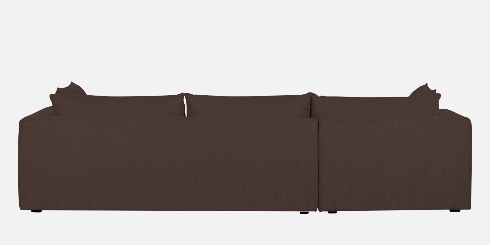 Ziggy Fabric LHS Sectional Sofa (3+Lounger) in Caramel Brown Colour