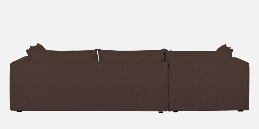 Ziggy Fabric Lhs Sectional Sofa 3 Lounger In Caramel Brown Colour - Febonic Living