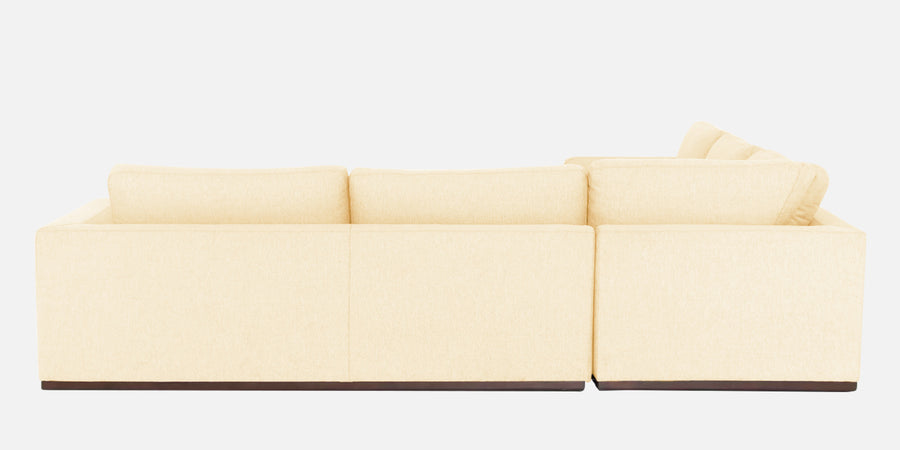Freedom Velvet 6 Seater Rhs Corner Sofa In Sandy Beige Colour With Ottoman - Febonic Living
