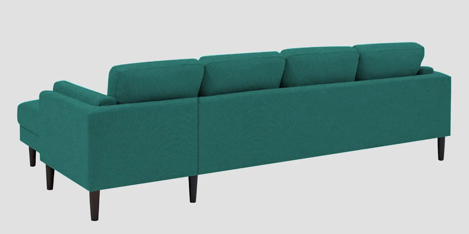 Creata Fabric LHS Sectional Sofa (3+Lounger) In Sea Green Colour Febonic Living