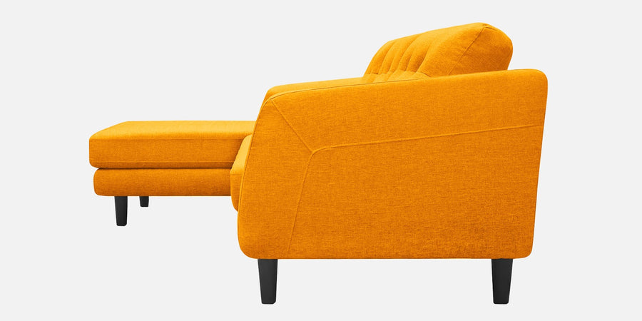 Natasha Velvet Rhs Sectional Sofa 3 Lounger In Saffron Yellow Colour - Febonic Living