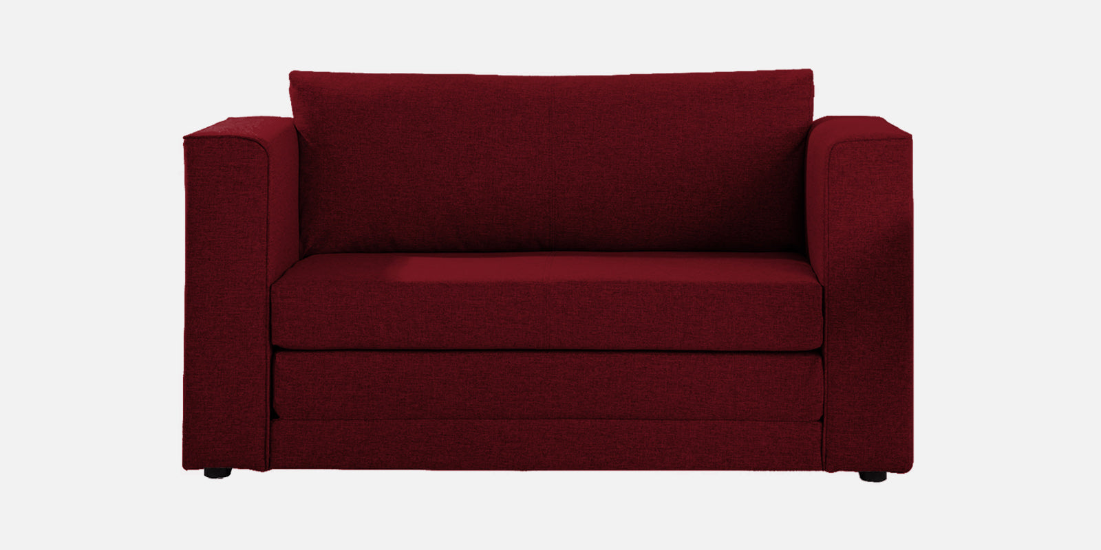 Kenia Fabric 2 Seater Convertible Sofa Cum Bed in Ruby Red Colour