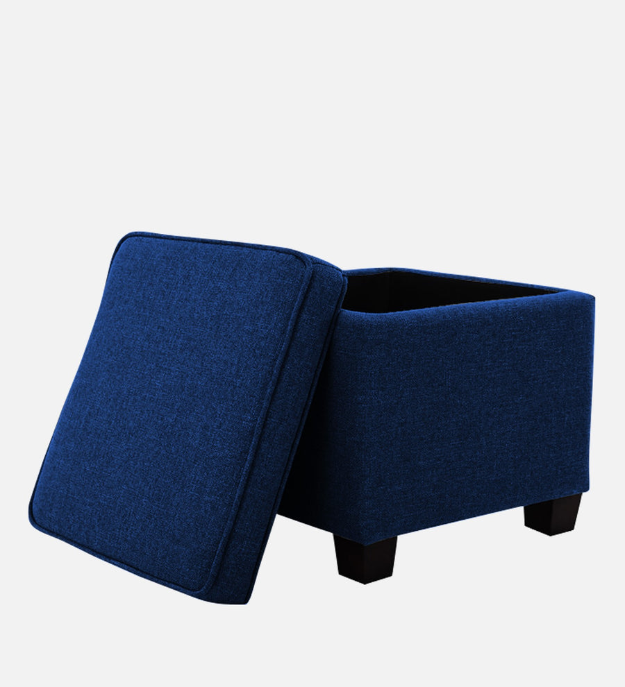 Sudan Fabric Ottoman In Royal Blue Colour With Storage - Febonic Living