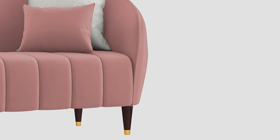 Hairo Velvet 2 Seater Sofa In Blush Pink Colour - Febonic Living
