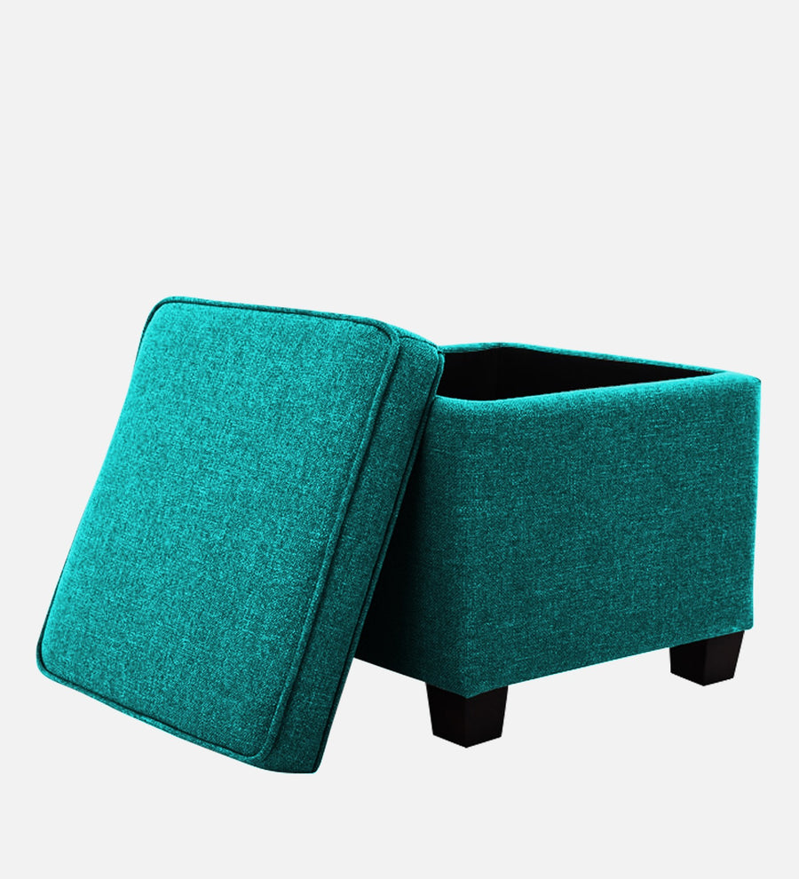 Sudan Fabric Ottoman In Sea Green Colour With Storage - Febonic Living