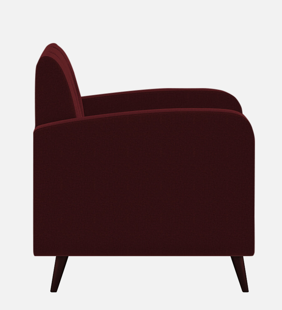Wiki Velvet 1 Seater Sofa In Blood Maroon Colour - Febonic Living