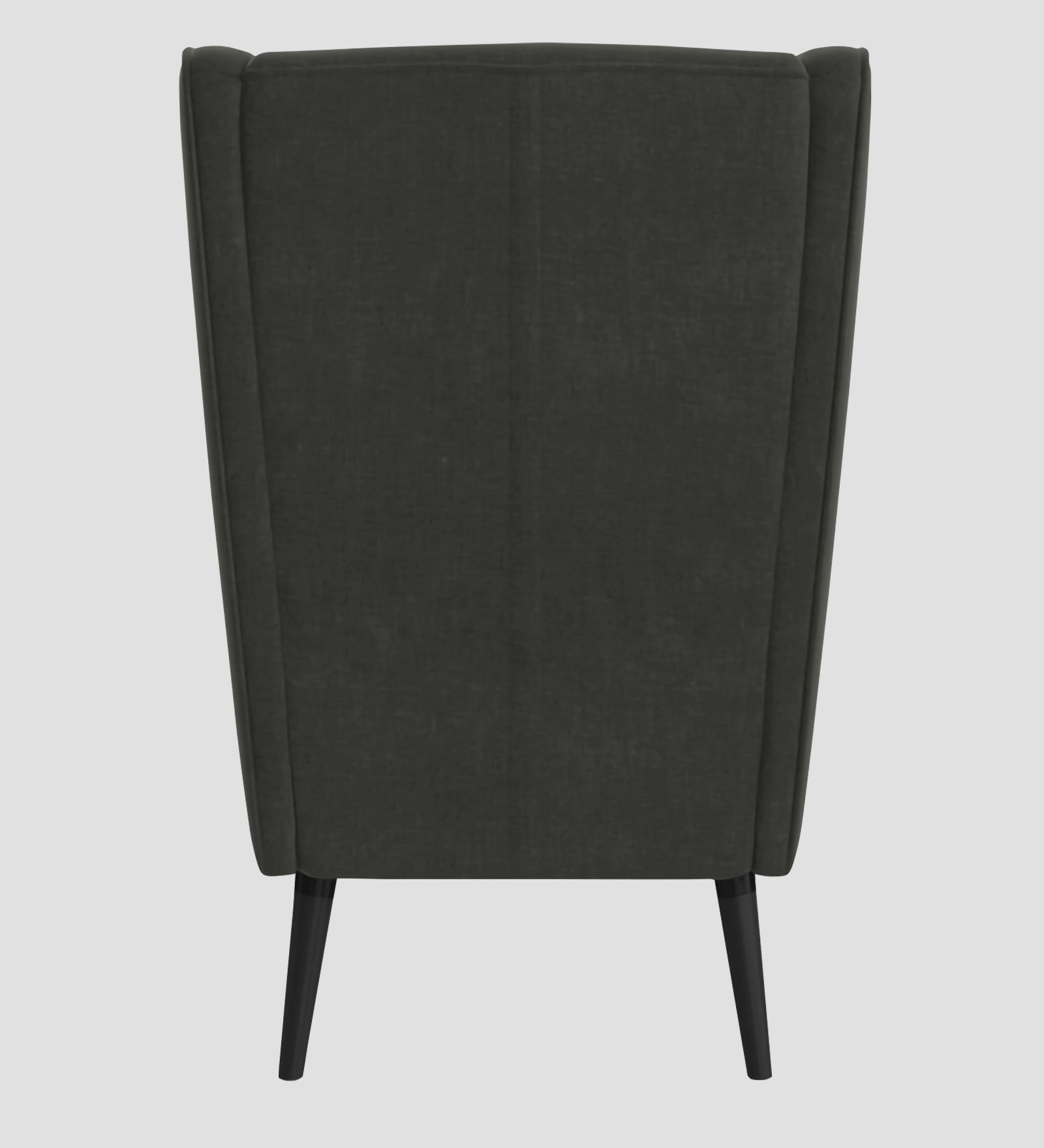 Niya Velvet 1 Seater Wing Chair in Hory Grey Colour