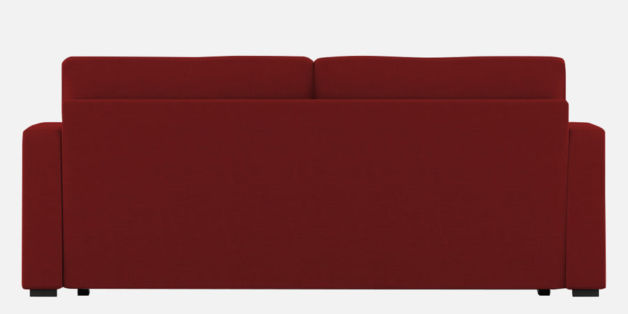Rocky Fabric 3 Seater Pull Out Sofa Cum Bed In Blood Maroon Colour With Storage - Febonic Living