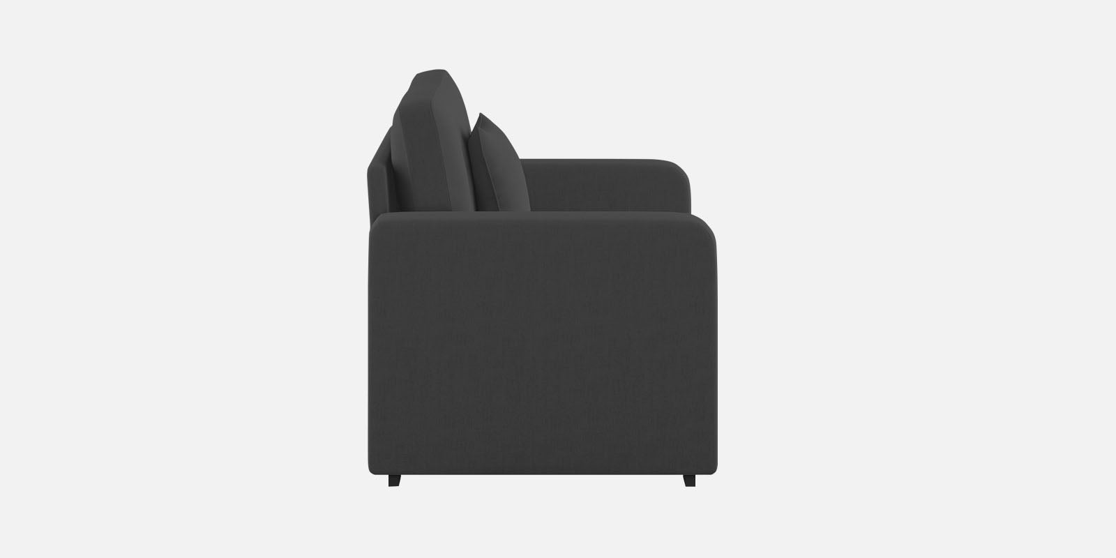 Rocky Fabric 2 Seater Pull Out Sofa Cum Bed In Charcoal Grey Colour With Storage