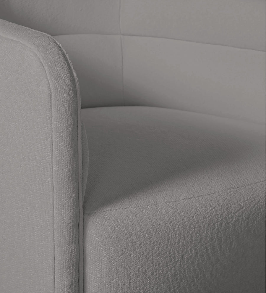 Ria Fabric Swivel Chair In Silver Grey Colour - Febonic Living