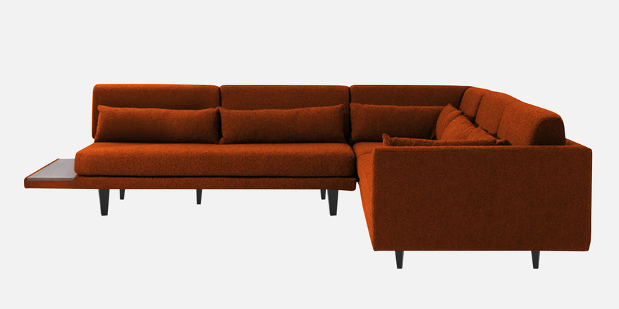 Malta Fabric 6 Seater Rhs Corner Sofa In Burnt Orange Colour - Febonic Living