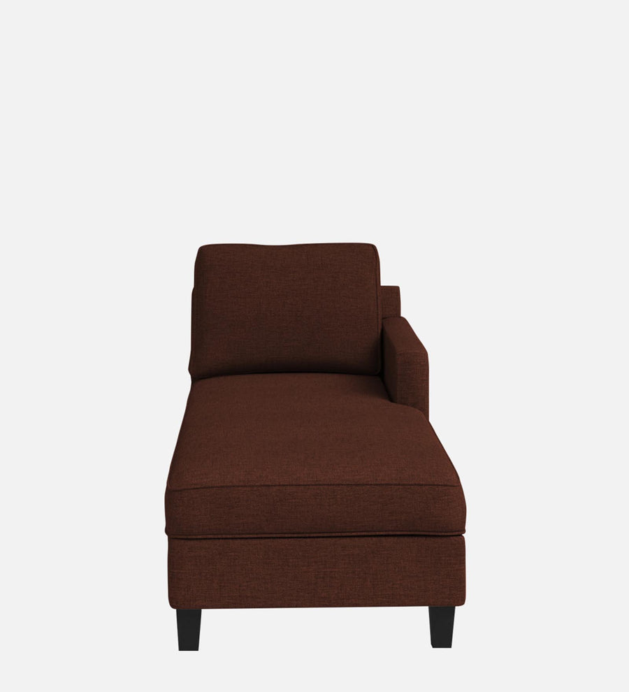 Royee Fabric Rhs Chaise Lounger In Coffee Brown Colour With Storage - Febonic Living